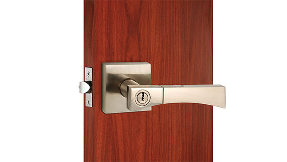 Chìa khóa đồng Satin Nickel phòng ống cửa khóa cài đặt dễ dàng