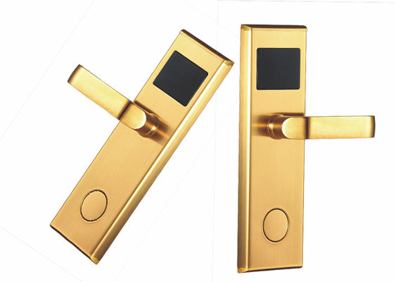 PVD Gold Modern House LOCK Hotel Entrance Lock với thẻ / thẻ mở