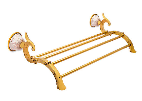 Bàn khăn gốm đồng / hợp kim kẽm Vật liệu phòng tắm vàng 1861g cho phòng tắm gia đình