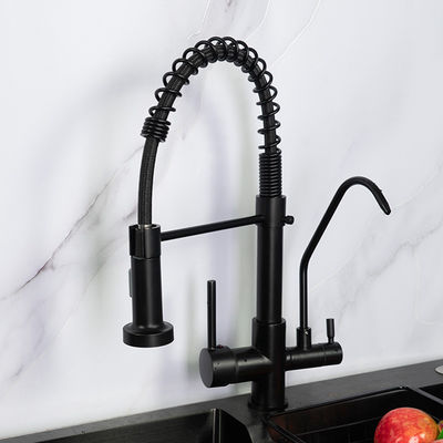 Three Way Smart Kitchen Faucet 2.2 GPM 80 PSI Màu đen và niken