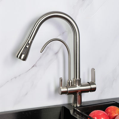 Nhiều màu thông minh bồn rửa nhà bếp vòi nước 3 Way Stainless Steel