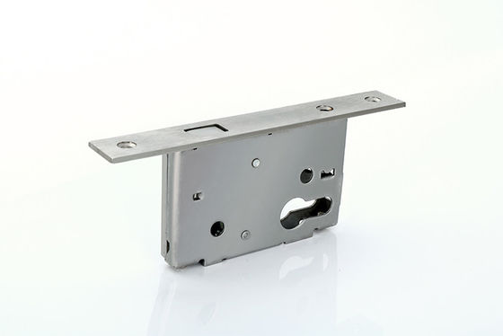 An ninh cửa trượt Mortise khóa cơ thể bạc với hook hợp kim kẽm