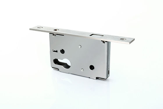 An ninh cửa trượt Mortise khóa cơ thể bạc với hook hợp kim kẽm