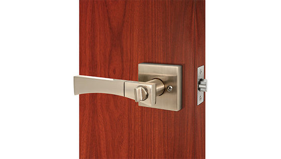 Chìa khóa đồng Satin Nickel phòng ống cửa khóa cài đặt dễ dàng
