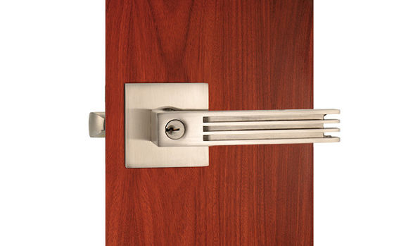Khóa ống loại ANSI Khóa cổng trước kim loại Khóa satin Nickel Lever