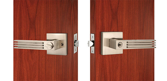 Khóa ống loại ANSI Khóa cổng trước kim loại Khóa satin Nickel Lever