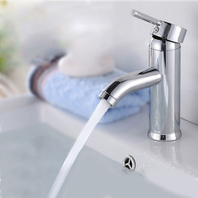 Silver Single Handle Sink Faucet Dễ lắp đặt Máy bồn tắm