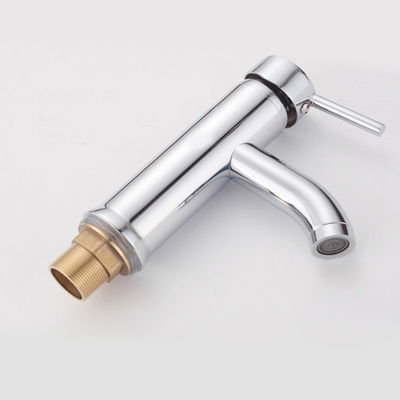 Silver Single Handle Sink Faucet Dễ lắp đặt Máy bồn tắm