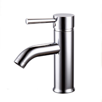 Silver Single Handle Sink Faucet Dễ lắp đặt Máy bồn tắm