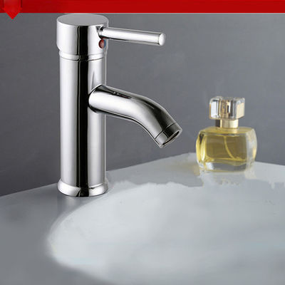 Silver Single Handle Sink Faucet Dễ lắp đặt Máy bồn tắm