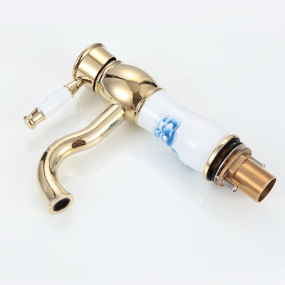 Máy rửa chén bình retro Golden Commercial Kitchen Faucets Phong cách cổ điển