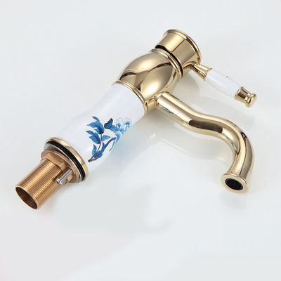 Máy rửa chén bình retro Golden Commercial Kitchen Faucets Phong cách cổ điển