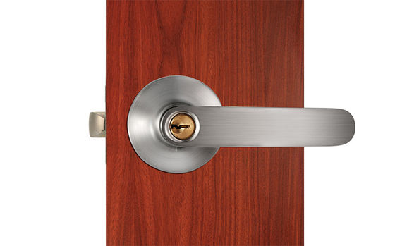 Gỗ kim loại kẽm cầm 65mm Dia Rose Satin Nickel Finish Tubular Entry Leverset