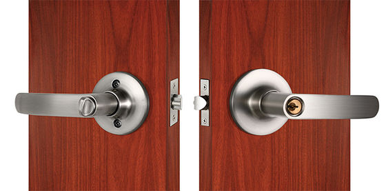 Gỗ kim loại kẽm cầm 65mm Dia Rose Satin Nickel Finish Tubular Entry Leverset
