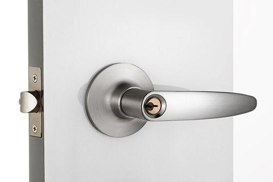 Khóa cửa ống trụ khóa phía trước satin nickel tay cầm