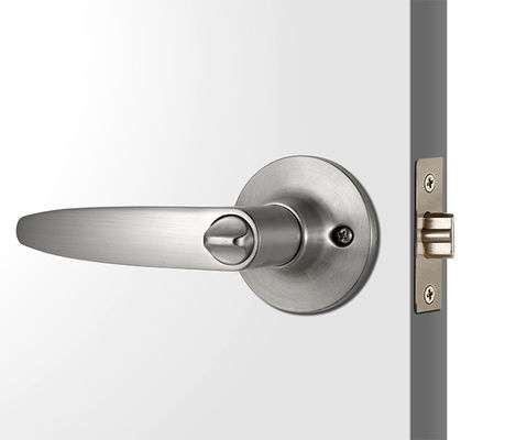 Khóa cửa ống trụ khóa phía trước satin nickel tay cầm