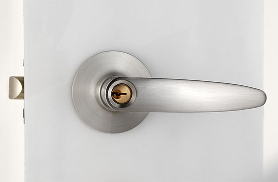 Khóa cửa ống trụ khóa phía trước satin nickel tay cầm