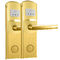 Thẻ khóa cửa điện tử hợp kim kẽm hiện đại / Chìa khóa mở với kết thúc vàng PVD