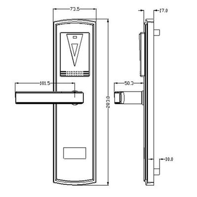 38 - 50mm Mái cửa khóa an toàn điện tử bọc vàng khóa cửa điện tử