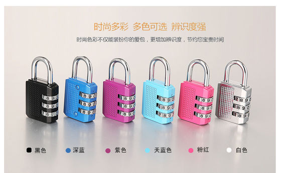 Khóa khóa kết hợp có thể đặt lại màu sắc 3 chữ số mật khẩu Khóa khóa tự sát