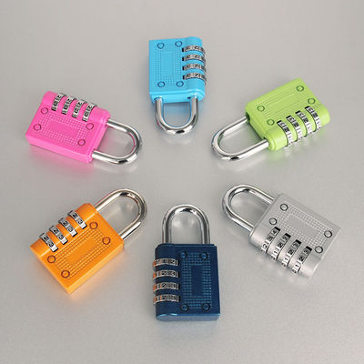 4 chữ số chống thời tiết Khối kết hợp có thể cài đặt lại Khóa đệm đa màu Đối với vali du lịch