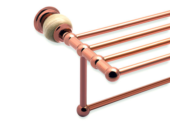 Đĩa Rose Gold Finishing Towel Shelf Phụ kiện phòng tắm Thang khăn