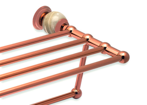 Đĩa Rose Gold Finishing Towel Shelf Phụ kiện phòng tắm Thang khăn
