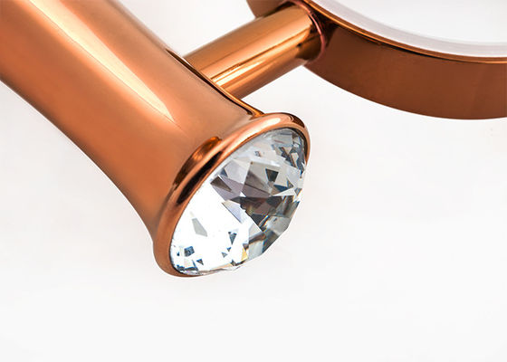 Ống tắm Ứng dụng Máy rửa xà phòng Đẹp hợp kim kẽm và Crystal Plate Vàng hồng