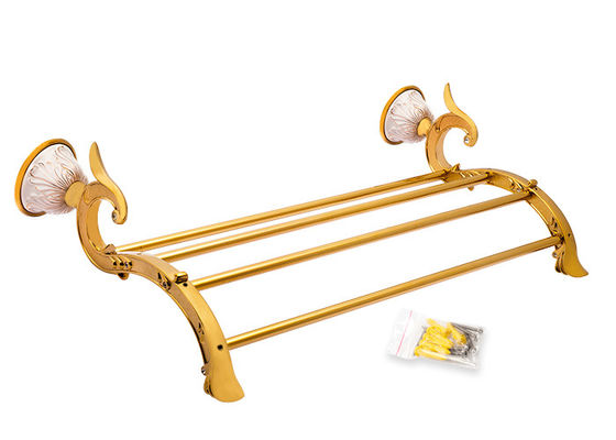 Bàn khăn gốm đồng / hợp kim kẽm Vật liệu phòng tắm vàng 1861g cho phòng tắm gia đình