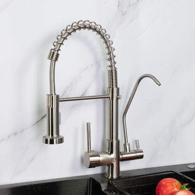 Three Way Smart Kitchen Faucet 2.2 GPM 80 PSI Màu đen và niken