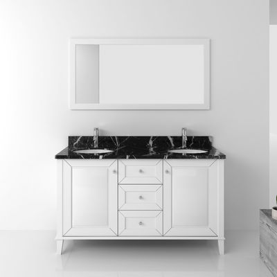 Đồ nội thất vệ sinh hiện đại Bộ tủ tắm với bồn rửa kép