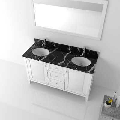 Đồ nội thất vệ sinh hiện đại Bộ tủ tắm với bồn rửa kép