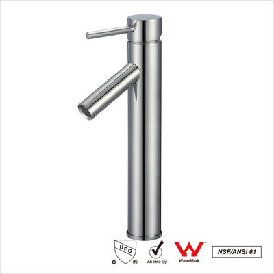 Các vòi bồn rửa có tay cầm đơn nhựa / vòi phòng tắm bằng đồng đánh bóng