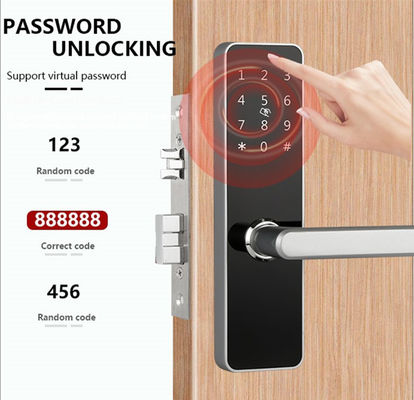 Đồng nhôm sơn kết thúc khóa cửa Bluetooth điều khiển từ xa với kết nối Bluetooth / Wi-Fi