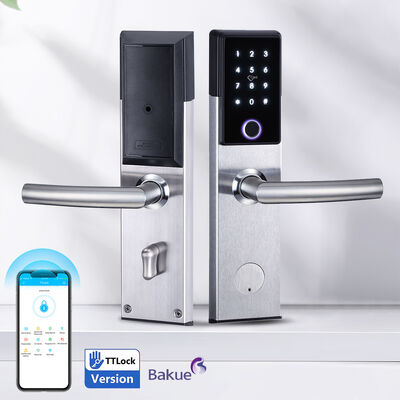 Khóa cửa thông minh chịu lửa 120 phút  Sơn  Truy cập an toàn Bluetooth WiFi Mã thẻ Khóa cơ tùy chọn