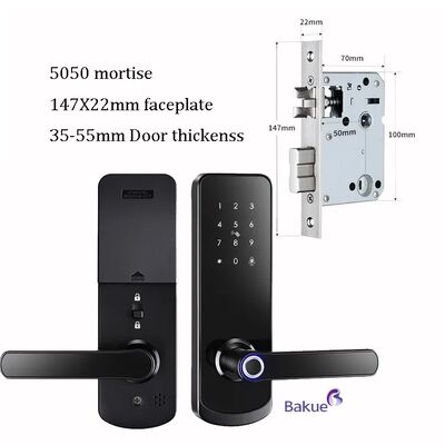 CE Fire Rated EN1634-1 EN14846 Khóa cửa được chứng nhận bằng dấu vân tay với mật khẩu một lần mật khẩu theo thời gian và eKey ở bất cứ đâu hoặc bất cứ ai truy cập