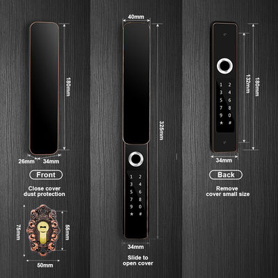 IP68 chống nước FPC dấu vân tay Smart Door Lock Bluetooth Antique