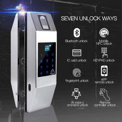 Đồng kẽm FPC dấu vân tay cửa thông minh khóa cửa trượt văn phòng Sliver vàng