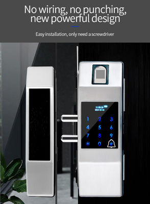 Đồng kẽm FPC dấu vân tay cửa thông minh khóa cửa trượt văn phòng Sliver vàng