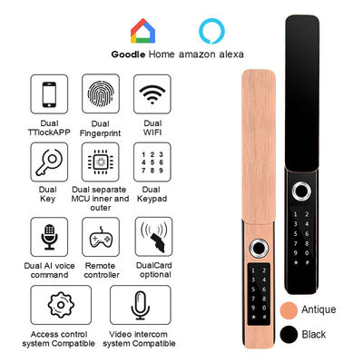 IP68 chống nước FPC dấu vân tay Smart Door Lock Bluetooth Antique
