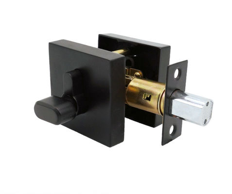 Đồng Cylinder Square Deadbolt Lock Matte Black SC1 KW1 Loại răng