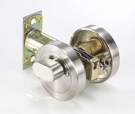 Cơ thể kẽm Đồng Cylinder Circle Deadbolt Lock Satin Nickel