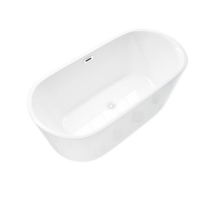 ASTM không trượt Classic hình bầu dục Acrylic tự đứng bồn tắm