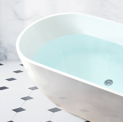 ASTM không trượt Classic hình bầu dục Acrylic tự đứng bồn tắm