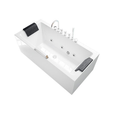 Smart nhiệt độ liên tục Square Acrylic bồn tắm với gối