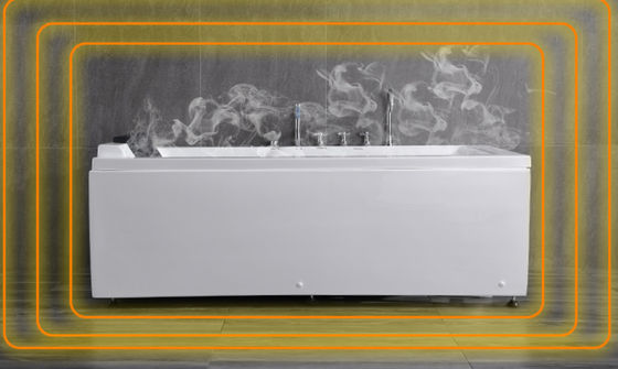 Smart nhiệt độ liên tục Square Acrylic bồn tắm với gối