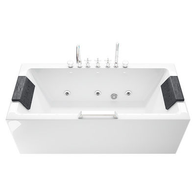 Smart nhiệt độ liên tục Square Acrylic bồn tắm với gối
