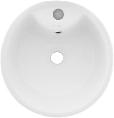 Màn rửa tắm gọn gọn màu trắng gạch gạch với Chrome Finish Overflow