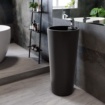 Màn rửa tắm gọn gọn màu trắng gạch gạch với Chrome Finish Overflow
