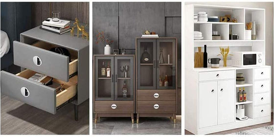 Khóa cửa trượt thép không gỉ tròn được giấu tay cầm với vít